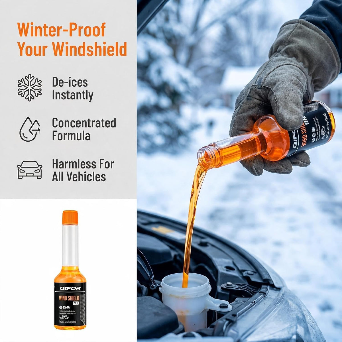 Concentrated Windshield Washer Fluid for Car Auto Windows,2Pcs